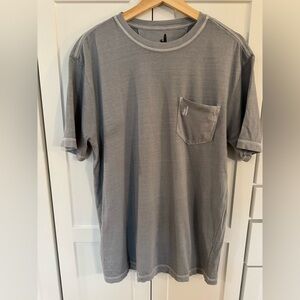 johnnie-O Classic Gray Short Sleeve cotton pocket Tee